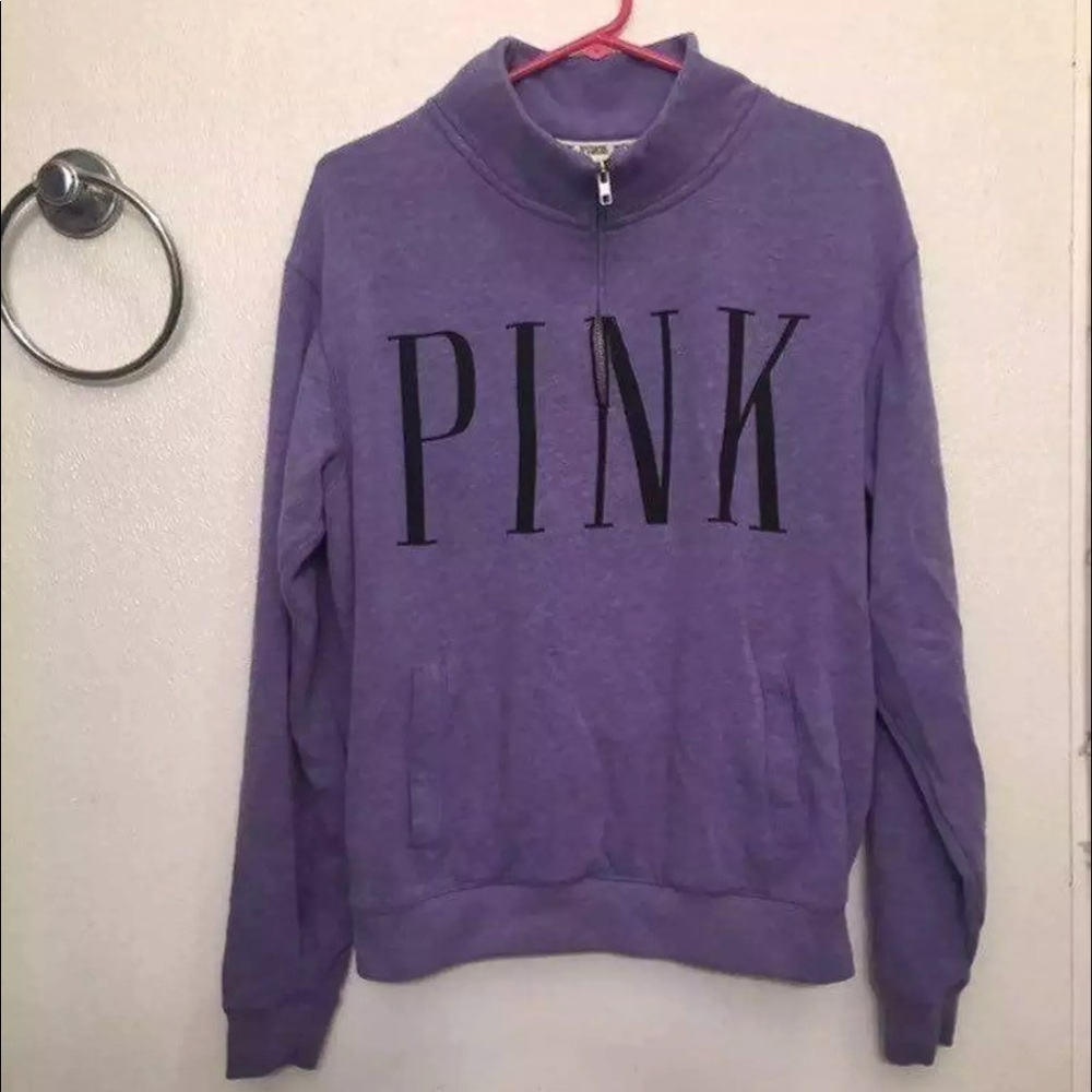 vs pink quarter zip